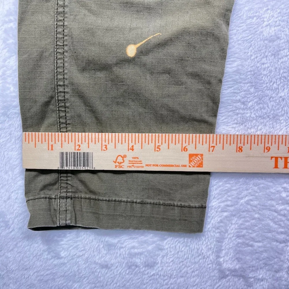 Levi Strauss Two Horse Cargo Skinny Jeans Mens Olive Green Denim Utility - 33X30
